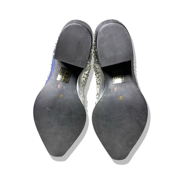 Free People x Jeffrey Campbell Dagget Studded Western Metallic Leather Boots - Picture 4 of 8